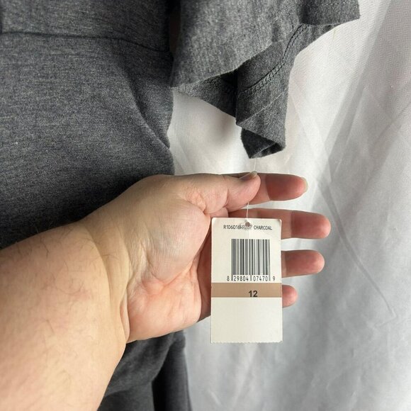 NEW Rabbit Rabbit Rabbit Knit‎ Dress Women 12 Gray Dolman Sleeve A Line Knee - Picture 6 of 8